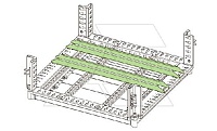 Шина WTST для установки тяжелого оборудования, для щита Ш=1400мм, 2 шт.