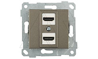 Rita - Розетка 2xHDMI, антрацит