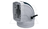 Держатель панели поворотный (310°) угловой (90°) с фиксацией ETR120, ⌀130мм, RAL7035/RAL5020, m=2,4кг