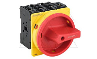 Выключатель нагрузки UKP5-4100Z, 3Р+N, 100А/AC21, 37kW/AC23A, 440VAC, красная блок. рукоятка, монтаж на din-рейку/панель, IP20(контакты)/IP65(фронт)