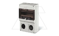 Щит комбинированный навесной M400, 12M + 2x 70x87(84x106), 256x400x140mm, IP66, серия DOMINO