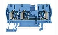 Клемма пружинная ZDU 2.5/3AN BL на 3 присоед., синяя, 24А, 800В