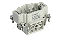 Вставка контактная, размер H6B, тип вилка, 6P+PE, 16A, 500V, винтовой зажим