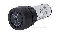 Акустическое сигнальное устройство (зуммер) AD16-22, 24VAC/DC, с подсветкой, 80dB, 22mm, IP31