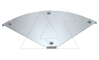 Крышка DFBM 90 300 FS секции угловой горизонтальной 90°, для лотка шириной 300мм, конв. оцинк.