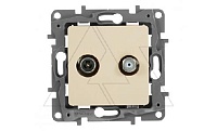 Etika - Розетка TV-SAT двухкабельная 5-862MHz/950-2400MHz. (сл.кость/стикерованный)