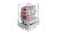 Реле R15-1014-23-3012-K, 4CO, 10A(250VAC), 12VAC, тест-кнопка