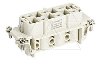 Вставка контактная, размер H16B, тип гнездо, 6P+PE (7-12), 35A, 400/690V, винтовой зажим
