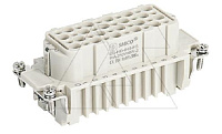 Корпус вставки контактной, размер H16B, тип гнездо, 40P+PE, 10A, 250V, обжимной контакт
