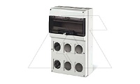 Щит комбинированный навесной M550, 16M + 6x 70x87(84x106), 328x550x140mm, IP66, серия DOMINO