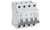 Дифф. авт. выключатель GYR9NM-C6-30mA, 3P+N, 6A, хар-ка C, 6 kA, 30mA, тип A, 4M
