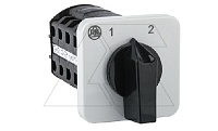 Переключатель BS 16 209 U, 4P, 20A, тип 1→0←2, 4NO на 1 и 2, 2NO замкнут в 0_1 и 0_2, на дверь, фронт IP40