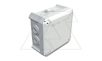 Коробка распред. T 60, без клемм, IP66, 114х114х57мм, 7 вводов М25, Halogen Free, серый, полипропилен