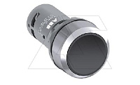 Кнопка CP2-30B-01, черная, с фиксацией, 1NC, 1A, IP66, хром металл, 22mm