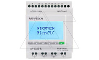 Программируемый логический контроллер SR-12AC-R, 110_240VAC, 8DI, 4RO(10A), RTC, Ethernet, ЖКИ