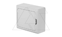 Щит навесной ECO BOX 1x8M, N/PE 2x 2x16+5x10mm2, белая пласт. дверь, белый RAL9003, 198x228x96mm, IP40 (стикерованный)