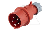 Разъем пром. силовой CEE кабельный, штекер, 16A, 3P+N+E 6h, 346_415VAC 50/60Hz, IP44, серия Hexie