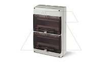 Щит модульный навесной M400, 24M (2x12), дымчатая дверь, 256x400x140mm, IK07, IP66, серия DOMINO
