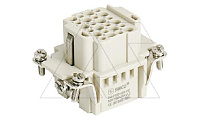 Корпус вставки контактной, размер H6B, тип гнездо, 24+PE, 10A, 250V, обжимной контакт