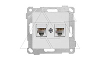 Rita - Розетка 2хRJ-45 кат. 5e UTP, белый