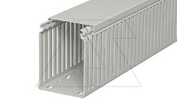 Перфокороб LKV 10075, органайзер для шкафов, 100 x 75 мм (глубина х ширина крышки), L=2000мм, RAL 7030 серый