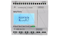 Программируемый логический контроллер PR-12DC-DA-R-N, 12_24VDC, 8DI(4AI), 4RO, RTC, SD, RS485, Ethernet, ЖКИ