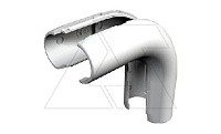 Угол 3953 B M20 LGR трубы Quick-Pipe 90° разъемный, IP44, наружн. Ø25,2мм, серый, ПВХ