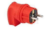 Tena - Вилка 2P+E угловая, IP44, красный