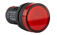 Индикатор светодиодный моноблочный AD116-22DS, красный, LED 380VAC, IP65, 22mm