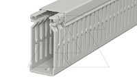 Перфокороб LK4 N 60025, органайзер для шкафов, 60 x 25 мм (глубина х ширина крышки), L=2000мм, RAL 7030 серый