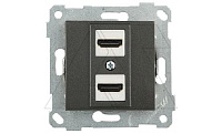 Rita - Розетка 2xHDMI, дымчатый