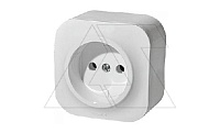 Quteo - Розетка 2P,накладной монтаж, винт. зажимы, белая