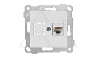 Rita - Розетка 1хRJ-45 кат. 5e UTP, белый