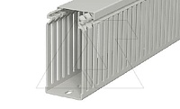 Перфокороб LKV 10050, органайзер для шкафов, 100 x 50 мм (глубина х ширина крышки), L=2000мм, RAL 7030 серый