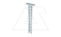Cтойка US 3 K 100 FT подвесная П-образная, L=1000мм, толщ. 2мм, гор. оцинк.