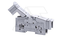 Клемма болтовая PTB185/240SH /55x218,6mm, 2 присоед., M12, 240mm2, 415A, 1000V, с защитными крышками, серая