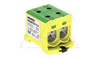 Клемма Morek OTL150-2 желто-зеленая, 2xAl/Cu 25_150mm², 320(CU)/290(AL)A на клемму, 1000V, винтовые зажимы