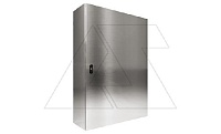 Щит ECOR моноблочный 1200x600x300мм (ВxШxГ) из нерж. стали навесной с монт. панелью однодверный, ригельный замок, дно глухое, IP66