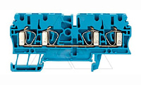 Клемма пружинная ZDU 2.5/4AN BL на 4 присоед., синяя, 24А, 800В