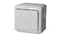 Quteo - Выключатель двухполюсный IP44, накладной монтаж, винт. зажимы, серый