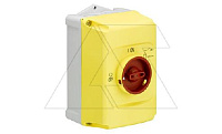 Корпус IB132-Y для MS116 MS(MO)132, IP65 желтый рукоятка красная блок. 3 замками