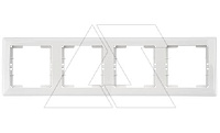 Daria - Рамка 4 поста, к механизмам серии 21, горизонтальный монтаж, белый