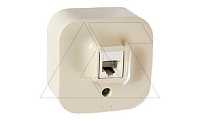 Quteo - Розетка RJ-45 5E UTP, накладной монтаж, сл. кость