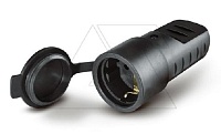 Розетка кабельная 16A, SCHUKO с шторками 2P+E, 200_250VAC 50/60Hz, IP44, с крышкой, серия QUICK