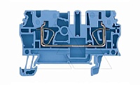 Клемма пружинная ZDU 2.5 BL на 2 присоед., синяя, 24А, 800В
