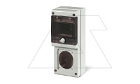 Щит комбинированный навесной BLOCK1, 4M + 70x87(84x106), 110x280x100mm, IK08, IP66, серия BLOCK