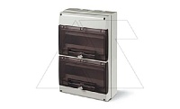 Щит модульный навесной M400, 24M (2x12), дымчатая дверь, 256x400x140mm, IK07, IP66, серия DOMINO