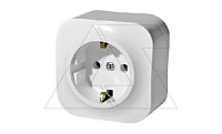 Quteo - Розетка 2P+E,накладной монтаж, винт. зажимы, белая