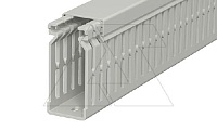 Перфокороб LK4 N 60025, органайзер для шкафов, 60 x 25 мм (глубина х ширина крышки), L=2000мм, RAL 7030 серый