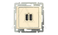 Valena - Розетка с 2-мя коннекторами USB Type A, сл.кость